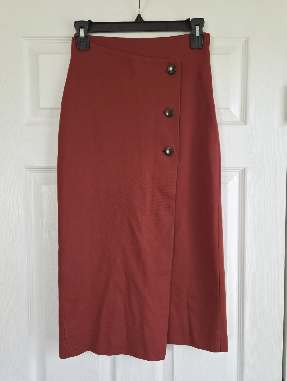 New!!! Babaton ✨️ Women's Pensil Button-Front Midi Skirt Size 0
